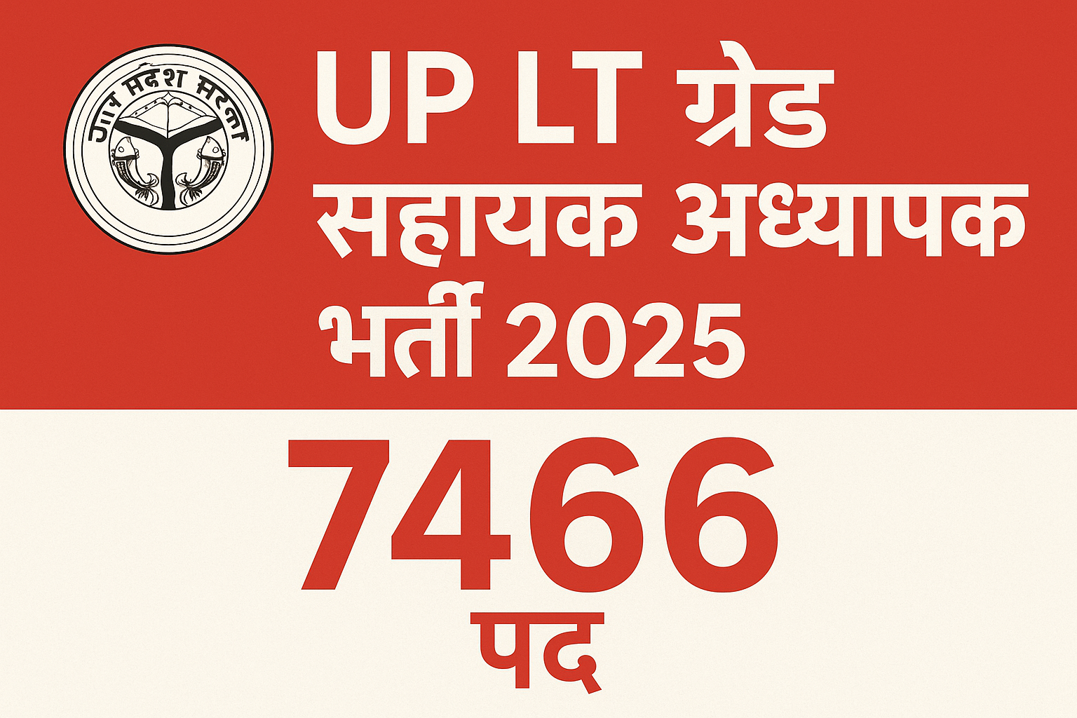 UP LT ग्रेड सहायक अध्यापक भर्ती 2025 नोटिफिकेशन